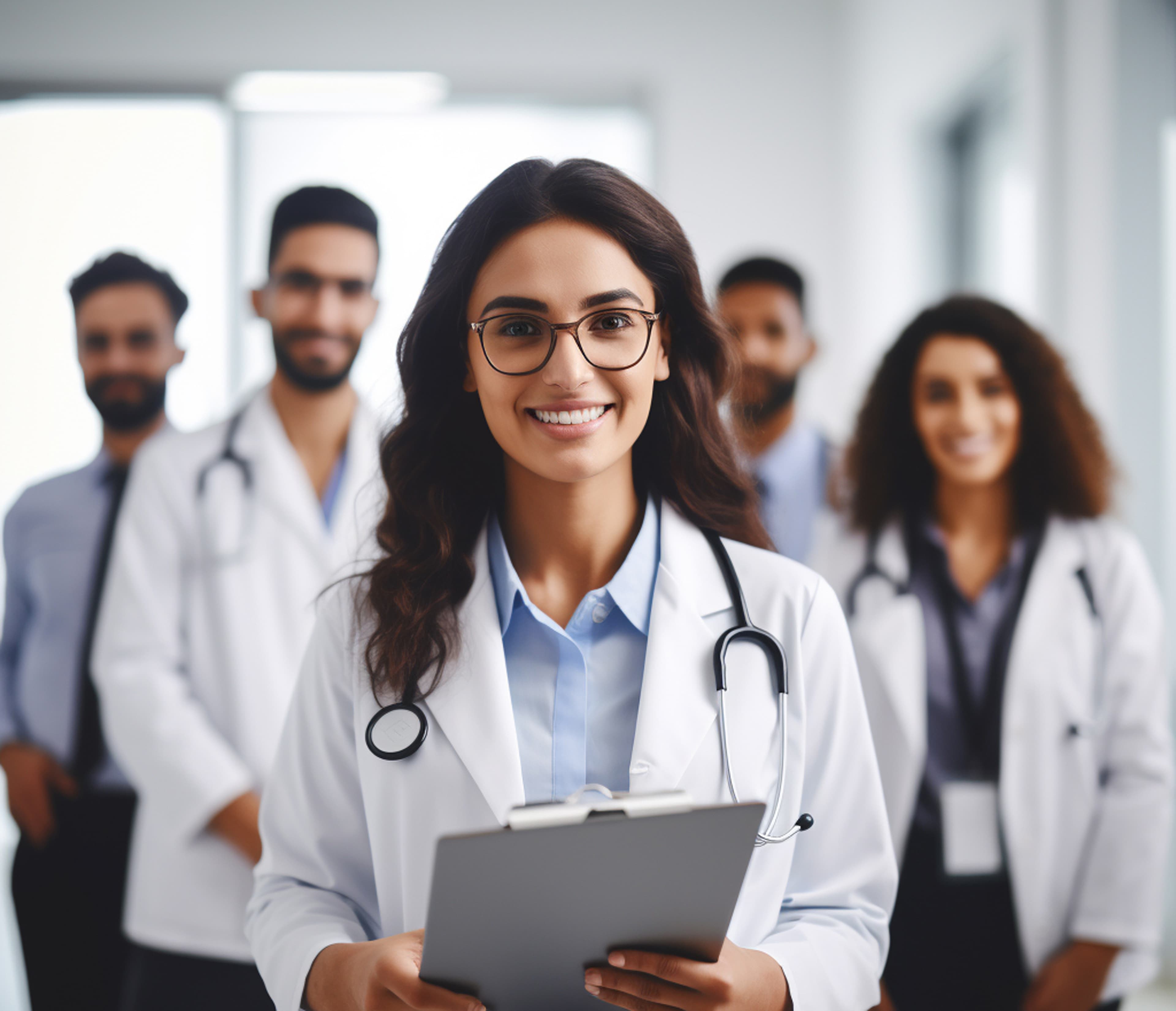 Nursing students in a classroom